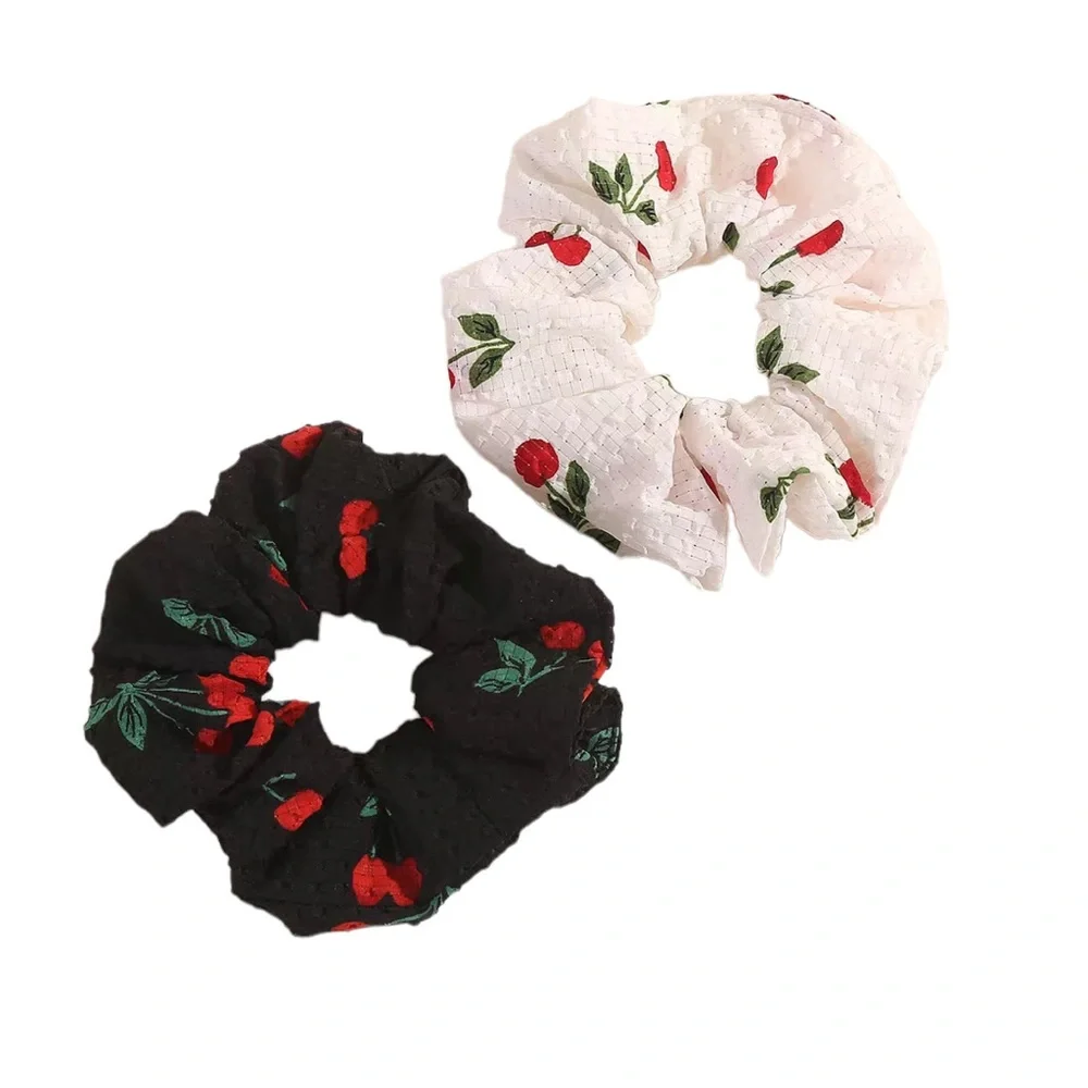 Cherry Fruit Hair Scrunchies-Set of 2